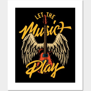 Let The Rock Music Play Posters and Art